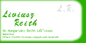 liviusz reith business card